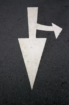 Moving forward and turn left sign Foto stock