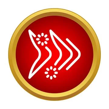 Moving forward arrows, fast progression icon symbol Stock Illustration
