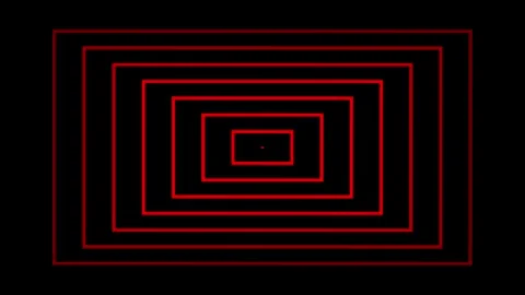 Moving forward inside futuristic tunnel with rotating rectangular ultraviol.. 스톡 동영상 292374527