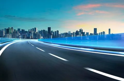 Moving forward motion blur background,night scene Stock Photos