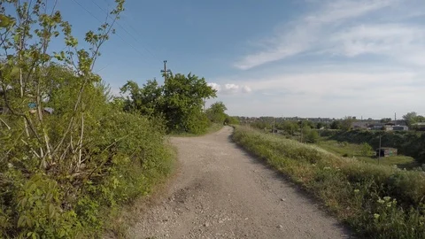 Moving forward on a rough road, the wind Stock Footage 130161370