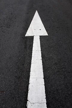 Moving forward sign on the floor Stock Photos