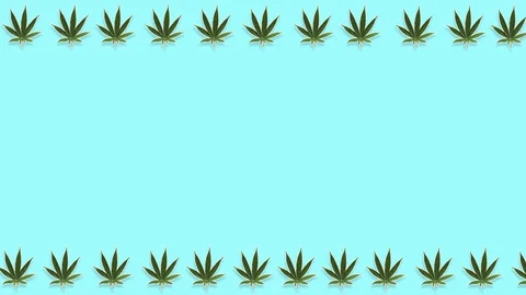 Moving frame, abstract, background, template in the form of marijuana, cannabis Stock Footage 128781884