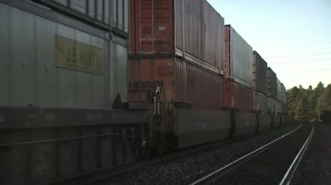 Moving Freight Train 2 스톡 동영상 19048197