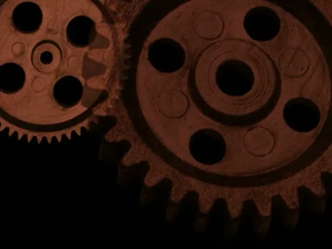 Moving gears Particles Stockbeeldmateriaal 22172715