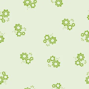 Moving gears progress glyph seamless pattern Illustrazione stock