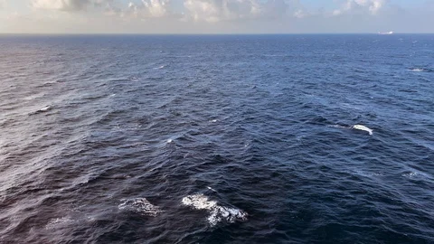 Moving gentle waves on the ocean background with copy space Stock Footage 106573087