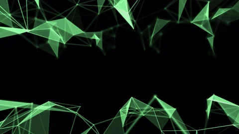 Moving geometric elements in the form of a spider web on black Stock Footage 286360955