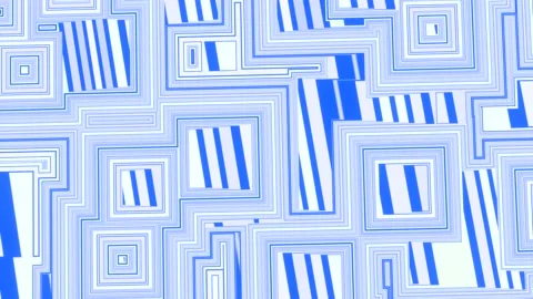 Moving geometric pattern with maze elements. Design. Hypnotic animation with Stock Footage 164171003