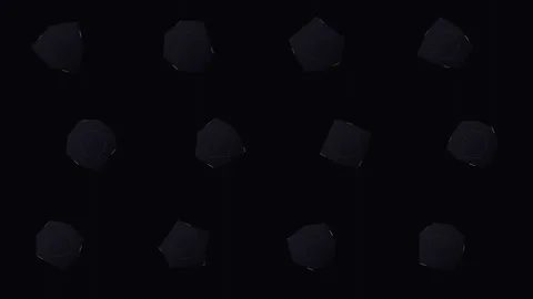 Moving geometric shapes on a dark background create visual interest Stock Footage 337072470