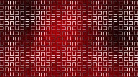 Moving geometrical shapes square pattern over red background Stock Footage 272509505