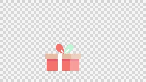Moving a gift. Gift box delivery animation Stock Footage 329669510