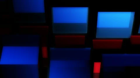 Moving glowing cube Stock Footage 99723934