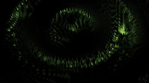 Moving glowing rings virtual surface. Design. 3D moving waves of technological Stock Illustration