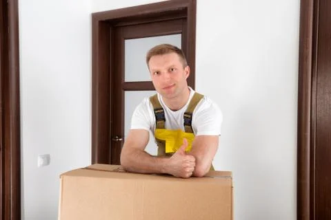 Moving goods service background Foto stock