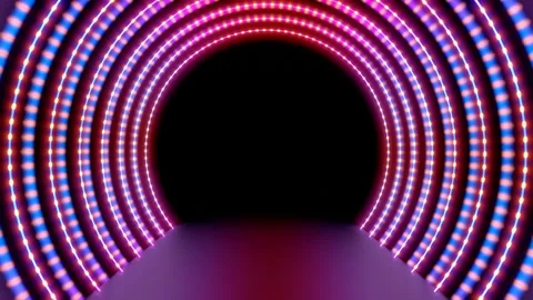 Moving gradient colored spheres tunnel Stock Footage 280713063
