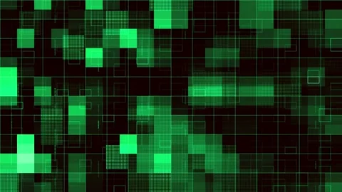 Moving green color box pattern Digital b... | Stock Video | Pond5