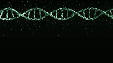 Moving green DNA molecule model, blank space for custom content. Loopable motion Stock Footage 109465813