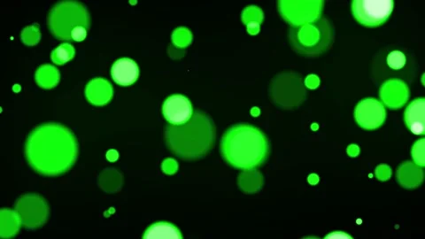 Moving green particles background with bokeh seamless loop animation Stock Footage 219596861