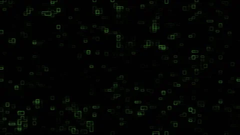 Moving Green Pieces Background Animation Stock Footage 196007545