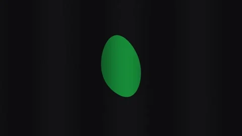 Moving green shape on dark background creates simple Stock Footage 338201906