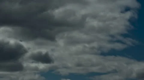 Moving grey clouds time-lapse Stock Footage 12320456