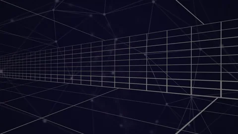 Moving grid lines and network Stock Footage 118238246