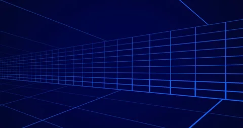 Moving grid lines on blue background 4k Stock Footage 118232450