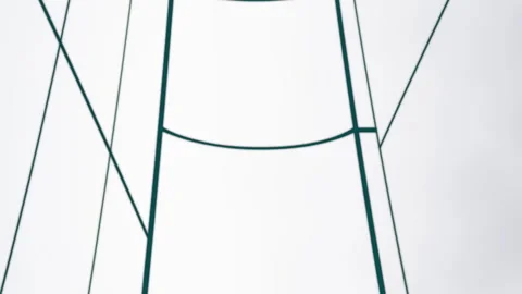 Moving grid lines on white background 4k Stock Footage 312672214