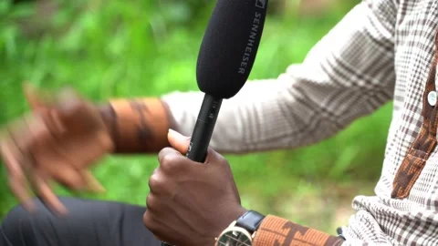 Moving hands during an interview Stock Footage 219593866