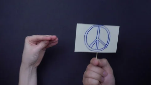 Moving hands theatre "protest concept" Stock Footage 97243413