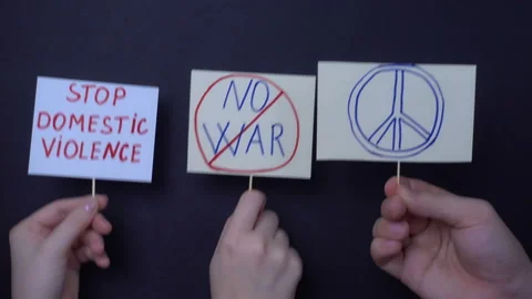 Moving hands theatre "protest concept" Stock Footage 97245152