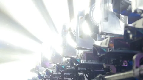Moving heads spot lights Stock Footage 125240793