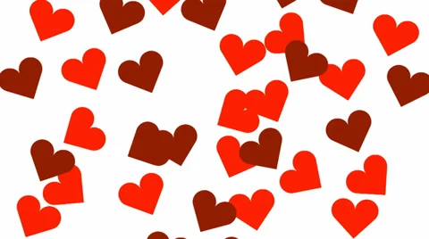 Moving Hearts Animation Video stock 36263484