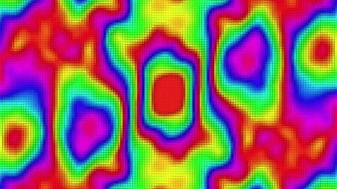 Moving heat cubic pattern in a style of 8-bit video game looping 3D animation Video stock 201824109