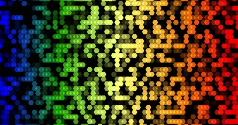 Moving hex, pride color, vertical video. Video stock 132187579
