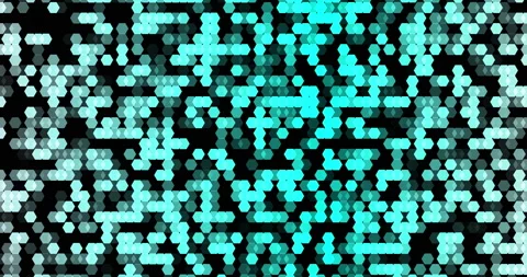 Moving hex, teal color, vertical video. Video stock 132186460