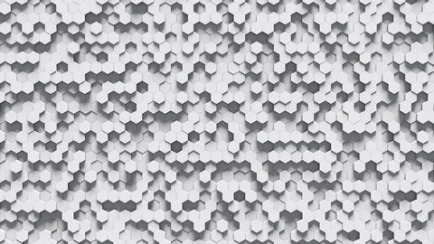 Moving hexagon texture wall background abstract looped animation 動画素材 95150100