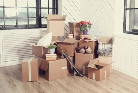 Moving home Stock Photos