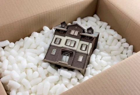 Moving the house Stock Photos