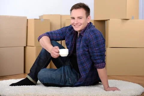 Moving to house Stock Photos