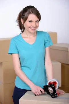 Moving to house Stock Photos