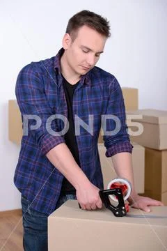 Moving to house Stock Photos
