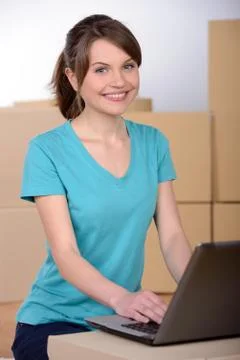 Moving to house Stock Photos