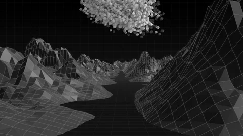 Moving human bust on black background Stock Footage 117184896