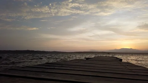 Moving Hyperlapse of the sunset in the Paracas Bay area of Peru. Stock Footage 105571030