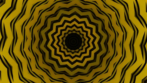 Moving hypnotic pattern of triangular lines. Design. Hypnotic pattern of zigzag Stock Footage 250553486