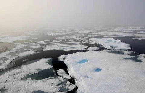Moving Ice in the Arctic Pack Foto stock