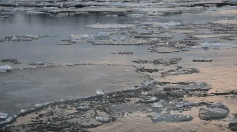 Moving ice floes Stock-Footage 61932553