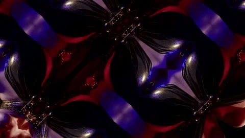 The moving image repeats the patterns of the kaleidoscope. elements of a woman's 库存影片 166169165
